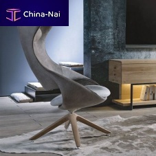 Contemporary relax armchair V-Cubefabricleatherwith reclining back