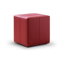 Contemporary pouf COCOleathersquareupholstered