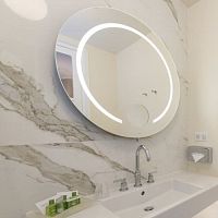 Round bathroom mirror SADIRwall-mountedfor hotelfor hotel rooms