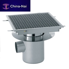 Metal floor drain 507 160for kitchengratedvertical