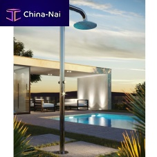 Pool outdoor shower BOSS WIDE: BW76.2stainless steelcommercialhome