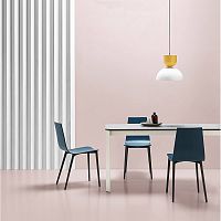 Contemporary chair SALTindoorwoodenmetal base
