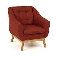 Contemporary armchair PAULAfabricoakcushion