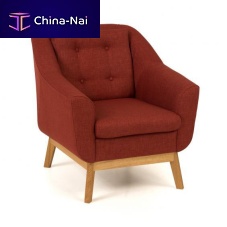 Contemporary armchair PAULAfabricoakcushion