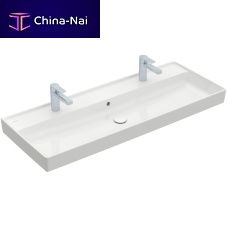 Built-in washbasin COLLARO : 4A33C4ceramicdoublerectangular