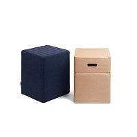Contemporary pouf COVERfabricwoodensquare