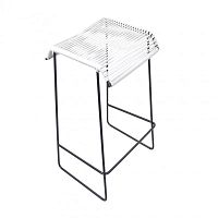 Contemporary bar stool Gran QuintanaleatherlinenPVC