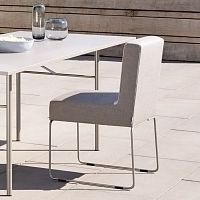 Contemporary garden chair CHERoutdoorpatiostainless steel