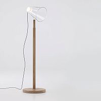 Floor-standing lamp THE SIBLINGSborosilicate glasswoodencontemporary