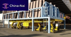 Flatbed trailer 7towedfor industrial materials