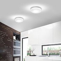 Contemporary ceiling light DRUMroundblown glasspolycarbonate