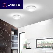 Contemporary ceiling light DRUMroundblown glasspolycarbonate