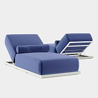 Contemporary sun lounger KEY WESTSunbrella®lacquered aluminumfor hotel