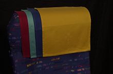 Aircraft cabin headrest cover