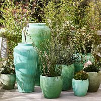 Ceramic plant pot Yixing jardinroundhomecommercial
