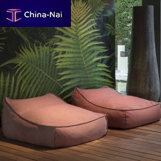 Design pouf WEST CAYfabricwoodenrectangular