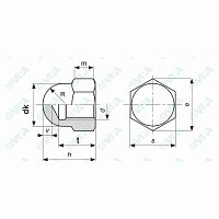 Hexagonal nut 80566892 capnickel-plated