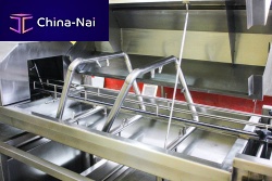 Belt conveyor horizontalfor fishfor the food industry