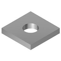 Locking washer 21.1362/0squaregalvanised steelfor profiles