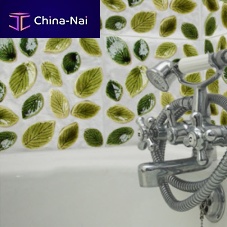 Bathroom mosaic tile Nutleaf wallsquarefloral