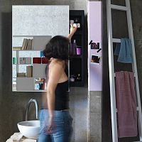 Contemporary bathroom cabinet Backstagehomeironextruded aluminum