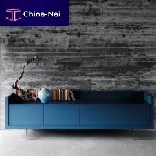 Contemporary sideboard Liaglacquered MDFsteelsmoked glass