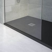 Rectangular shower base GOTHAM above floorextra-flatresin