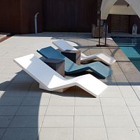 Contemporary sun lounger AQUA MOLESKIN low-density polyethylene (LDPE)low-density polyethylene (LDPE)100% recyclable