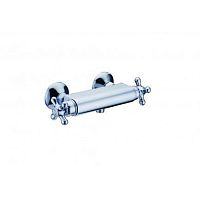 Double-handle shower mixer tap R350wall-mountedthermostaticmetal