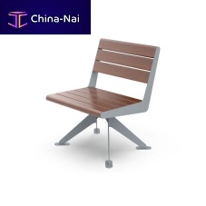 Contemporary chair FLOW outdoorwoodenpainted steel base