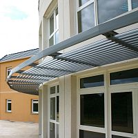 Extruded aluminum solar shading SURYAfor facadeverticalhorizontal
