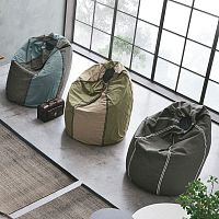 Contemporary bean bag Comodofabricleathergray