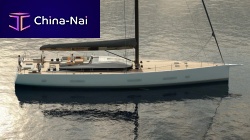 Cruising sailing yacht 885-cabinwith open transomwith bowsprit