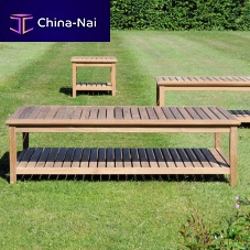 Contemporary coffee table DUXFORD teakwooden baserectangular