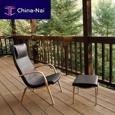 Contemporary footrest LINUSfabricleather