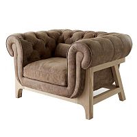 Contemporary armchair COCOON CHESTERFIELDleatheroak