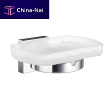 Wall-mounted soap dish H0861002chrome-plated brassglassfor hotel