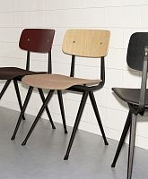 Contemporary chair RESULTindooroaksheet metal base