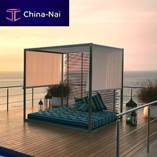 Contemporary daybed WRECK Sunbrella®acrylic fabricteak