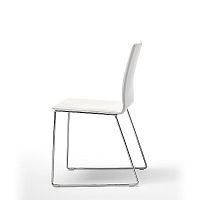 Contemporary chair NEVEindoorleathersteel base