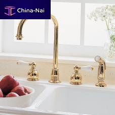Countertop mixer tap HAMPTONbrasskitchen4-hole