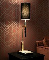 Bedside table lamp Butler leathertraditionalcorded