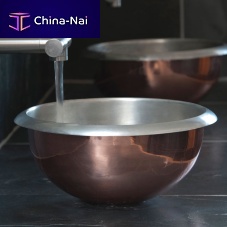 Countertop washbasin CURVAcopperroundcontemporary