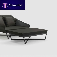 Contemporary ottoman SELFfabricupholsteredoutdoor