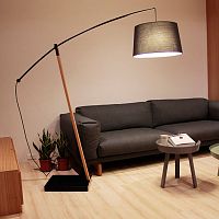 Floor-standing lamp ARCHERsteelfabricbeech