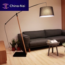 Floor-standing lamp ARCHERsteelfabricbeech
