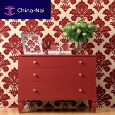 Traditional wallpaper BIRDCAGE WALK : FLEUR DE LYS COURTdamaskfabric lookgray