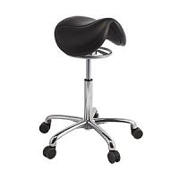Dental stool 135JS, 135JS-Hheight-adjustableon casterssaddle seat