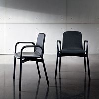 Contemporary chair TWO TONEindoorfabricleather