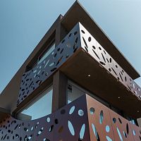 Balcony with panels perforated aluminum